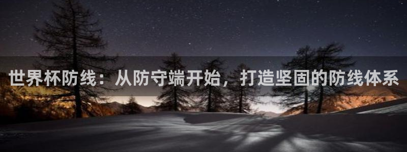 2026世界杯32强对阵图表：世界杯防线：从防守端开始，打造坚固的防线体系